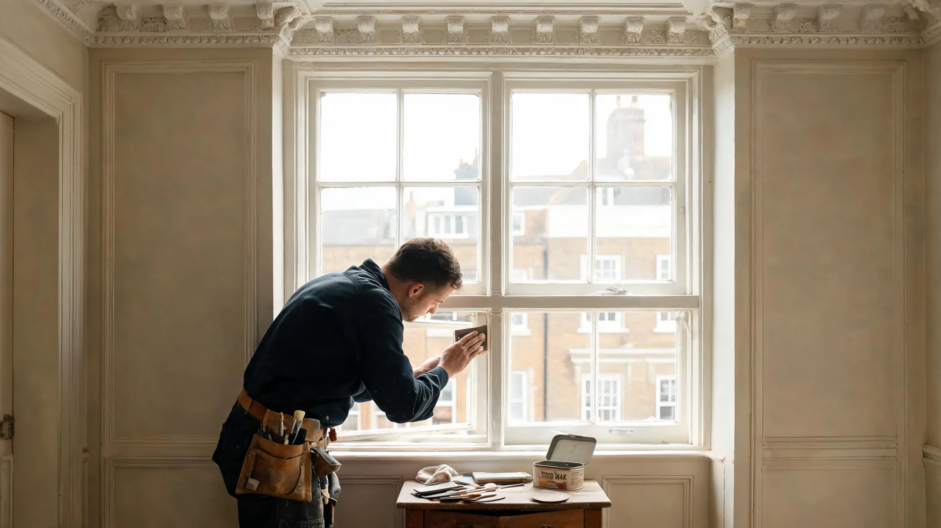 Painting and decorating — sash window restoration London